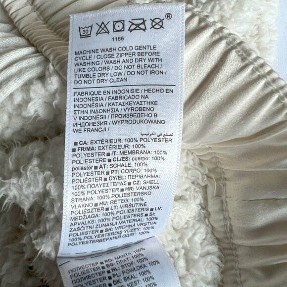 Athleta Cozy Sherpa Pullover 1/4 Zip Sweater Size XXS Off White - Picture 3 of 4